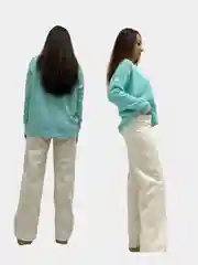 Мятный теплый свитшот женский, с капюшоном, oversize