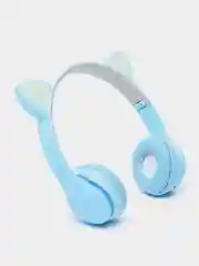 Небесно-голубой наушники беспроводные, Bluetooth, с кошачьими светящимися ушками, Cat Ear P47 M