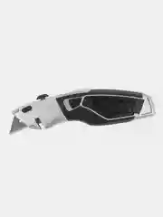 Нож мощный BRAUBERG "Professional", 4 лезвия в комплекте, автофиксатор, металл, 237160