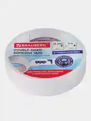 Клейкая двухсторонняя лента BRAUBERG, на вспененной основе, 38 мм х 8 м х 1 мм, 606422