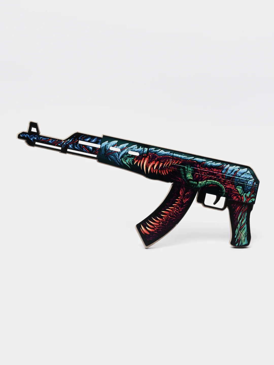 Бордовый деревянный автомат АК-47 КС ГО /  CS GO