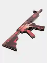 Алый деревянный автомат сувенир М4А4 Вой, Азимов кс го / cs go, сувенир игрушка