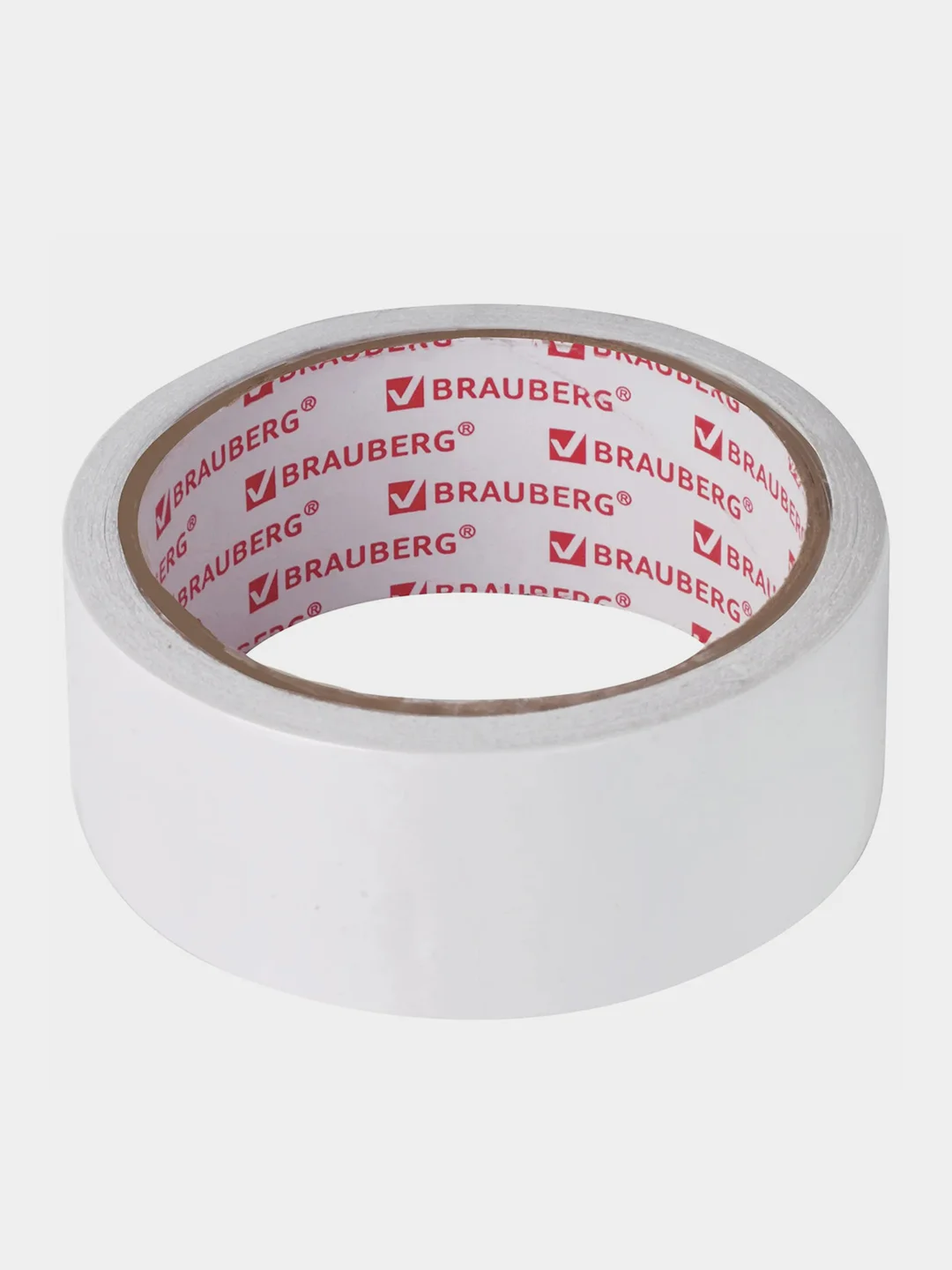 Клейкая двухсторонняя лента BRAUBERG, бумажная основа, 38 мм х 10 м, 229056