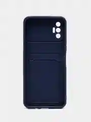 Синий чехол с отделением для пластиковой карточки Tecno Spark 8P