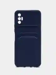 Синий чехол с отделением для пластиковой карточки Tecno Spark 8P