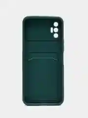 Зеленый чехол с отделением для пластиковой карточки Tecno Spark 8P