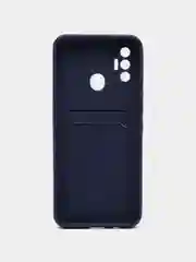 Синий чехол с отделением для пластиковой карточки TECNO SPARK 7