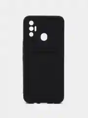Угольный чехол с отделением для пластиковой карточки TECNO SPARK 7