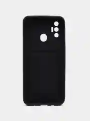 Угольный чехол с отделением для пластиковой карточки TECNO SPARK 7