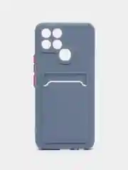 Серый чехол с отделением для пластиковой карточки Infinix Smart 6