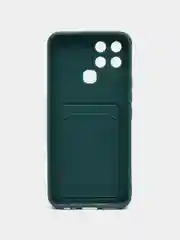 Зеленый чехол с отделением для пластиковой карточки Infinix Smart 6