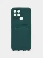 Зеленый чехол с отделением для пластиковой карточки Infinix Smart 6