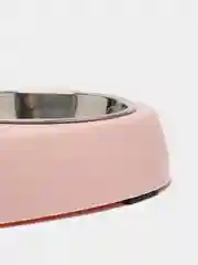 Розовый миска для кошек и мелких собак на подставке двойная металлическая, для животных 3 цвета