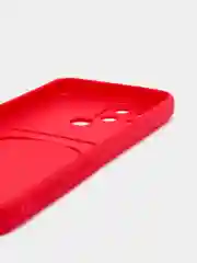 Алый чехол с отделением для пластиковой карточки Infinix Smart 6
