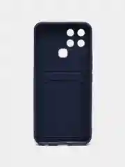 Синий чехол с отделением для пластиковой карточки Infinix Smart 6