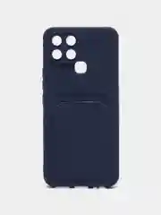 Синий чехол с отделением для пластиковой карточки Infinix Smart 6