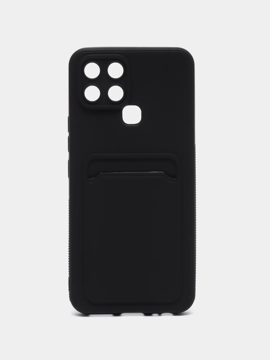 Угольный чехол с отделением для пластиковой карточки Infinix Smart 6