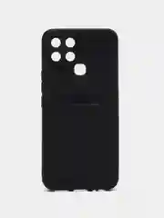 Угольный чехол с отделением для пластиковой карточки Infinix Smart 6
