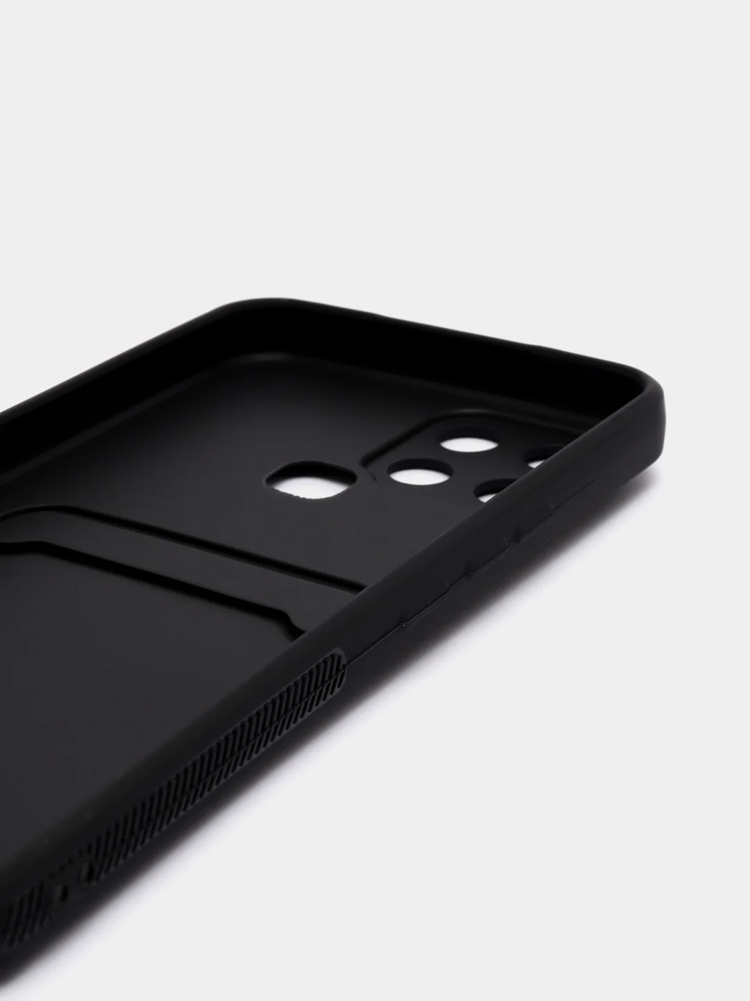 Угольный чехол с отделением для пластиковой карточки Infinix Smart 6