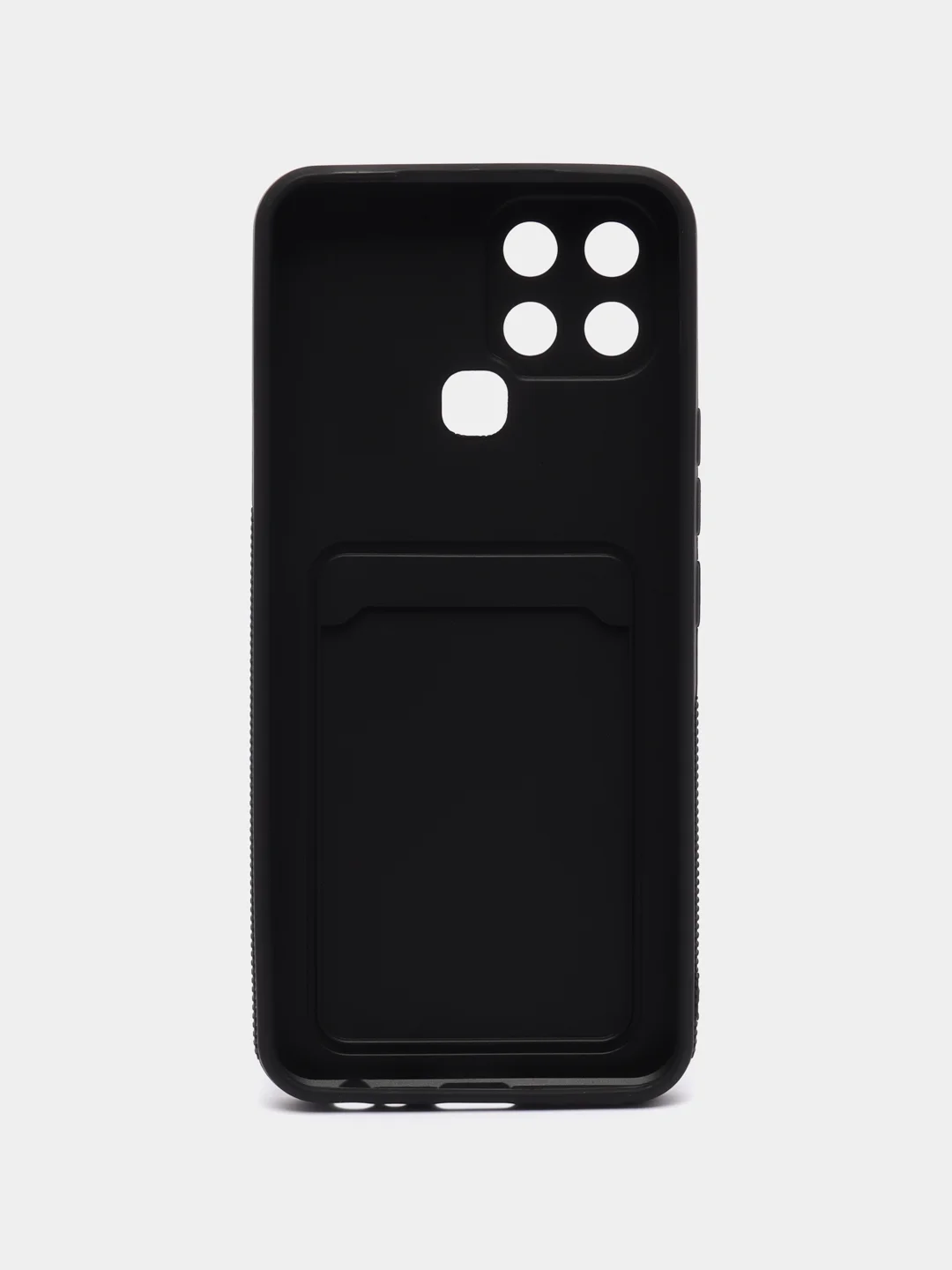 Угольный чехол с отделением для пластиковой карточки Infinix Smart 6