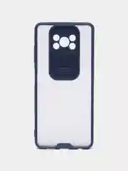 Темно-синий чехол для Xiaomi POCO X3 / POCO X3 PRO с задвижным окном для защиты камеры