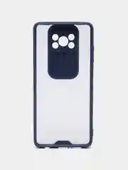 Темно-синий чехол для Xiaomi POCO X3 / POCO X3 PRO с задвижным окном для защиты камеры
