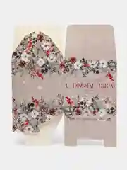 Пудровый новогодняя кубическая коробка