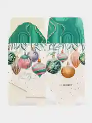 Бирюзовый новогодняя кубическая коробка