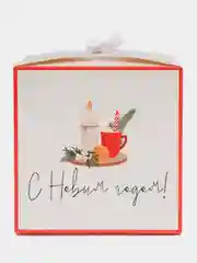 Молочный новогодняя кубическая коробка