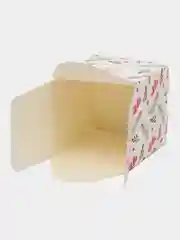 Белый новогодняя кубическая коробка