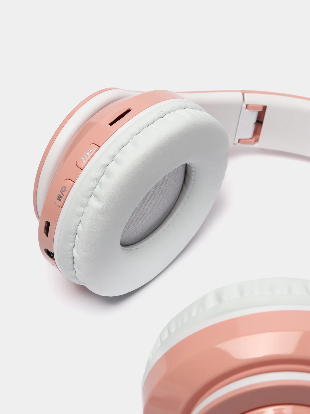 Розовый наушники полноразмерные беспроводные, большие,  Bluetooth, с микрофоном
