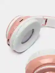 Розовый наушники полноразмерные беспроводные, большие,  Bluetooth, с микрофоном