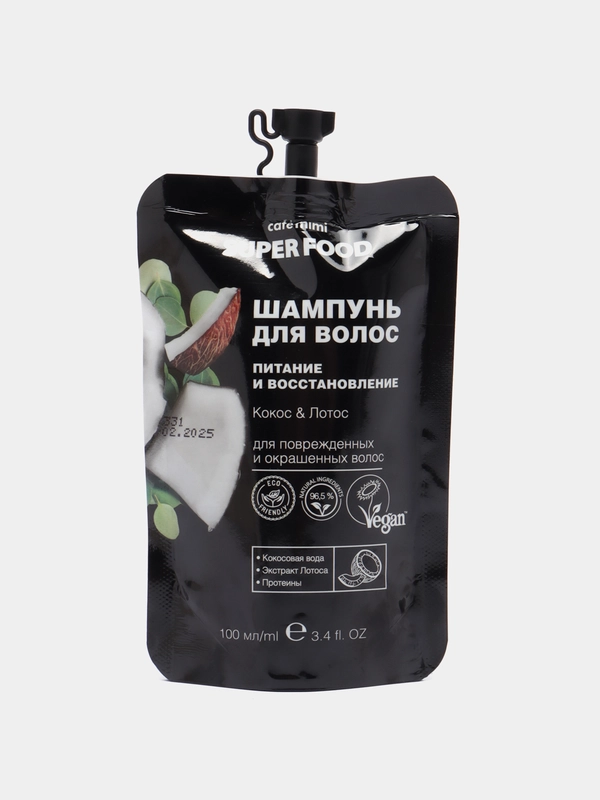 КМ SF Шампунь для волос Питание и восстановление Кокос&Лотос 100 мл