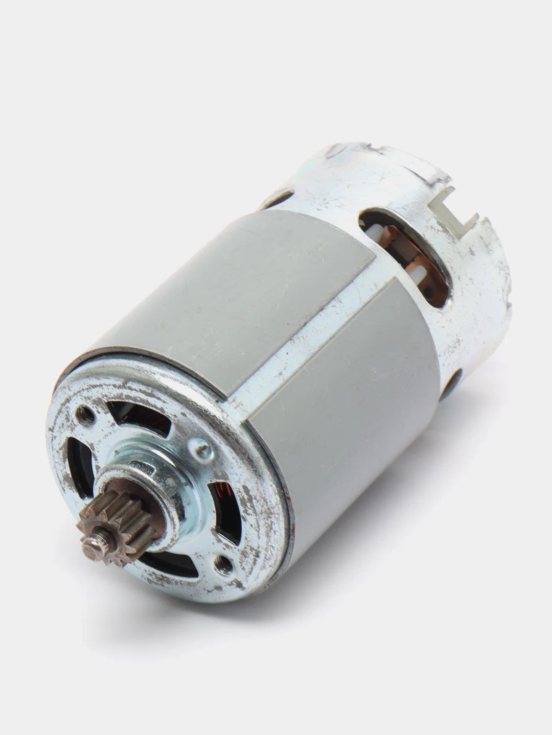 Серебряный двигатель постоянного тока 14,4V с шестерней для электродрели, шуруповерта