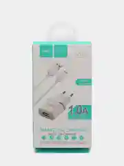 Белый зарядное устройство Hoco C11, 1 USB, с кабелем Lightning, 1.0 A