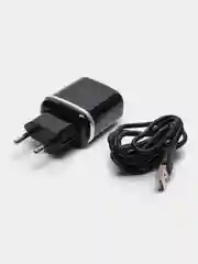 Черный быстрая зарядка, сетевое зарядное устройство 3.0A Hoco N3 с кабелем MicroUSB