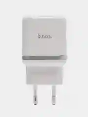 Белый быстрая зарядка, сетевое зарядное устройство 3.0A Hoco N3 с кабелем MicroUSB