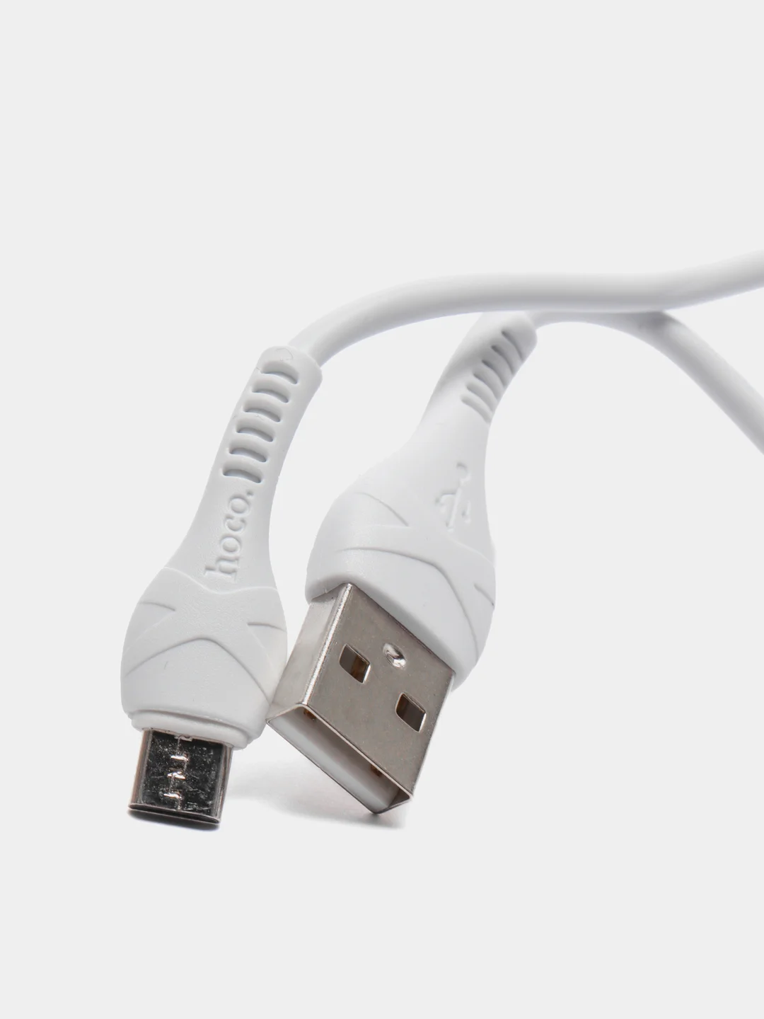 Белый быстрая зарядка, сетевое зарядное устройство 3.0A Hoco N3 с кабелем MicroUSB