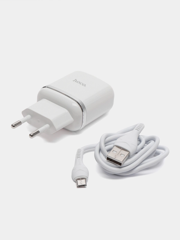 Быстрая зарядка, сетевое зарядное устройство 3.0A Hoco N3 с кабелем MicroUSB