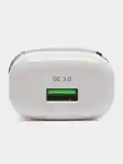 Белый сетевое зарядное устройство Hoco N3, 18W