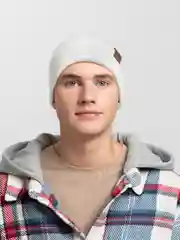 Белый мужская стильная шапка