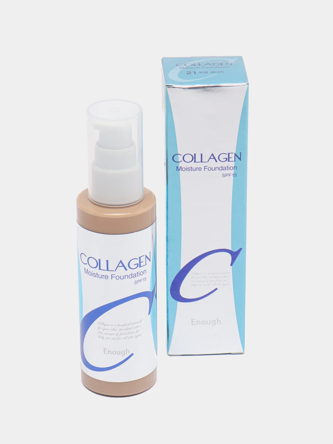 Тональный крем Collagen 3 в 1 Enough Whitening Moisture Foundation SPF15, 21тон