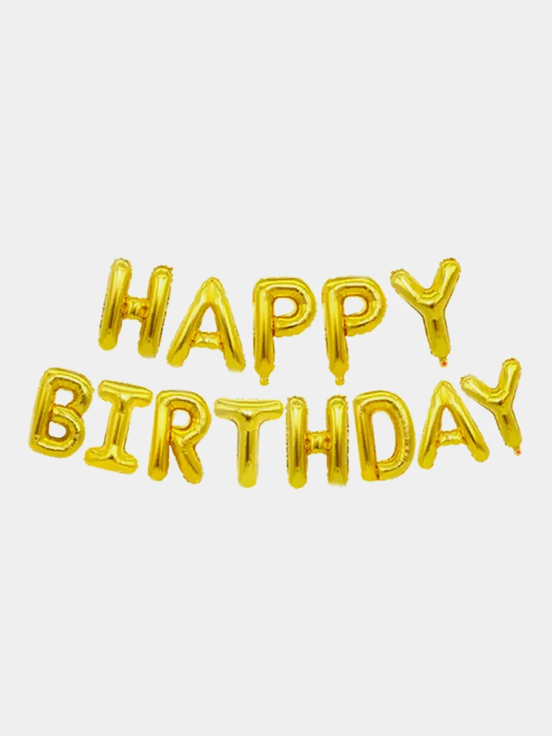 Золотой набор шаров Happy Birthday