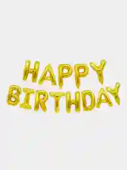 Золотой набор шаров Happy Birthday