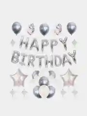 Красный набор шаров Happy Birthday