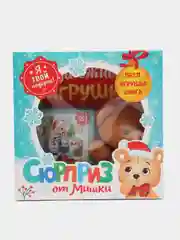 Подарочный набор Сюрприз от Мишки: книга картонная + игрушка + пазл