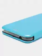 Голубой чехол-книжка на Samsung Galaxy J3 2016, J320