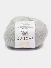 Серый пряжа Gazzal Baby Wool 20%Кашемир 40%Мериносовая шерсть 40%Акрил 50г 175м Газзал беби вул