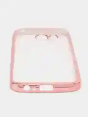 Бронзовый чехол с цветной окантовкой на Samsung Galaxy А3(2017)/А320, прозрачный, силиконовый