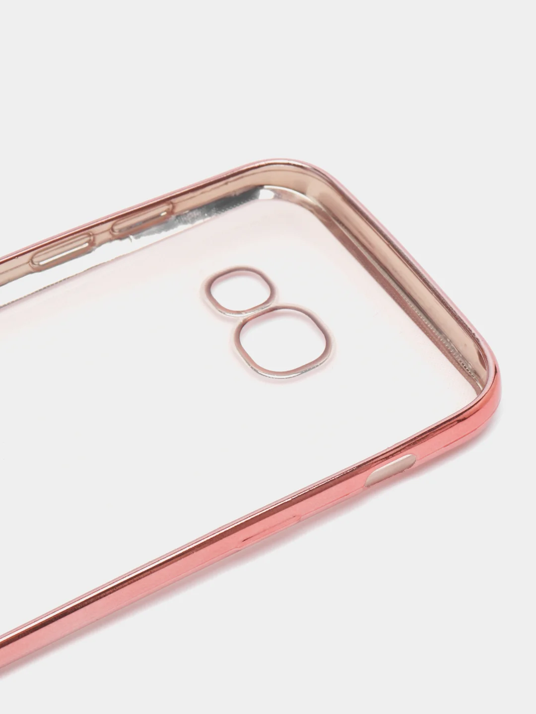 Бронзовый чехол с цветной окантовкой на Samsung Galaxy А3(2017)/А320, прозрачный, силиконовый
